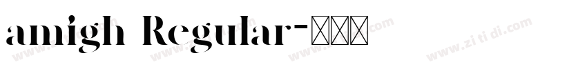 amigh Regular字体转换